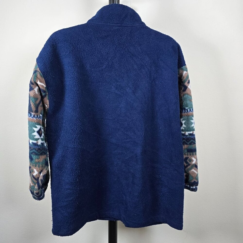 Vintage Fleece Jacket With Tree / Aztec‎ Pattern (GUC) - Picture 3 of 12